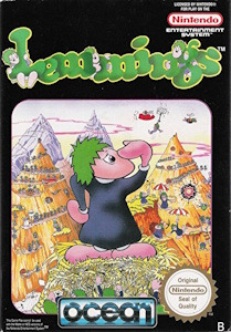 Lemmings - NES Cover Art