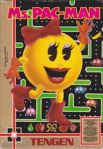 Ms. Pac-Man - NES Cover Art