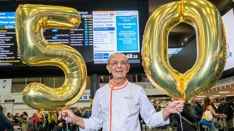 Image showing Mohammed Yousuf who is celebrating working 50 years on the railway