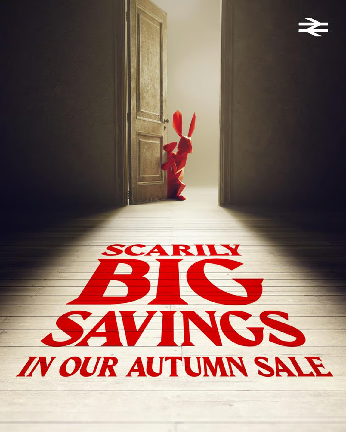 Promotional image from Greater Anglia for the Autumn sale event