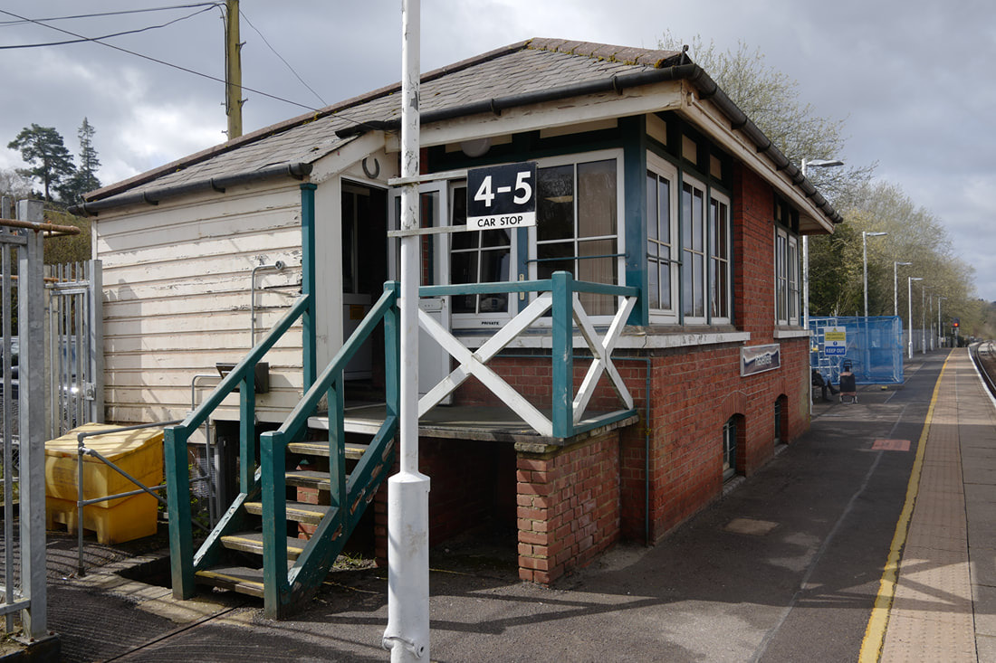 Image showing the Grade II-listed signal box at Haslemere