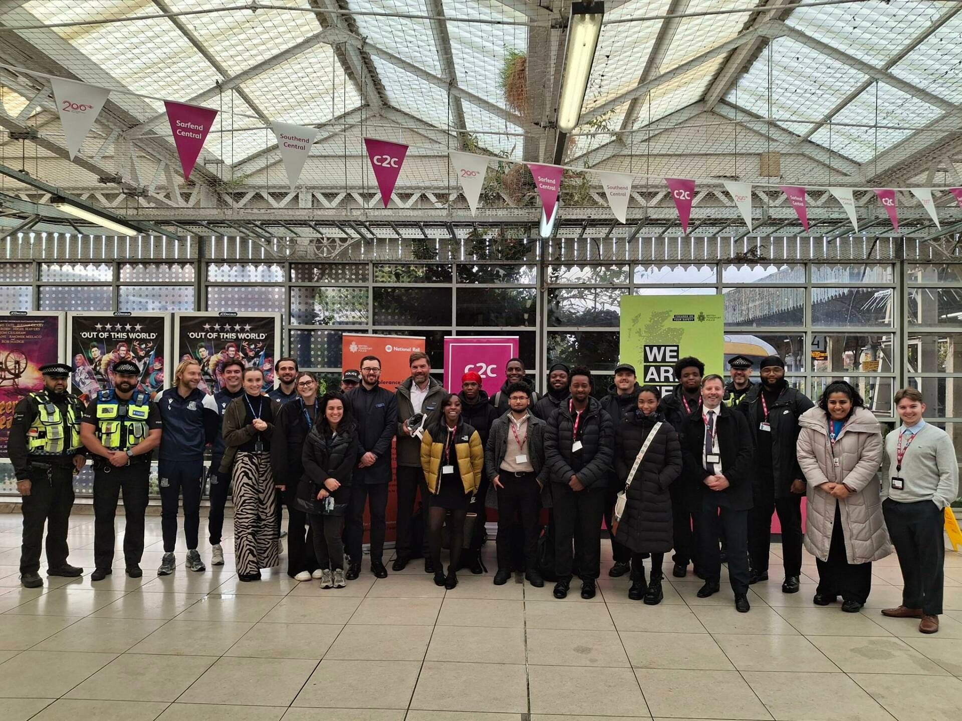 c2c hosts safety event at Southend Central to support national anti-harassment campaign