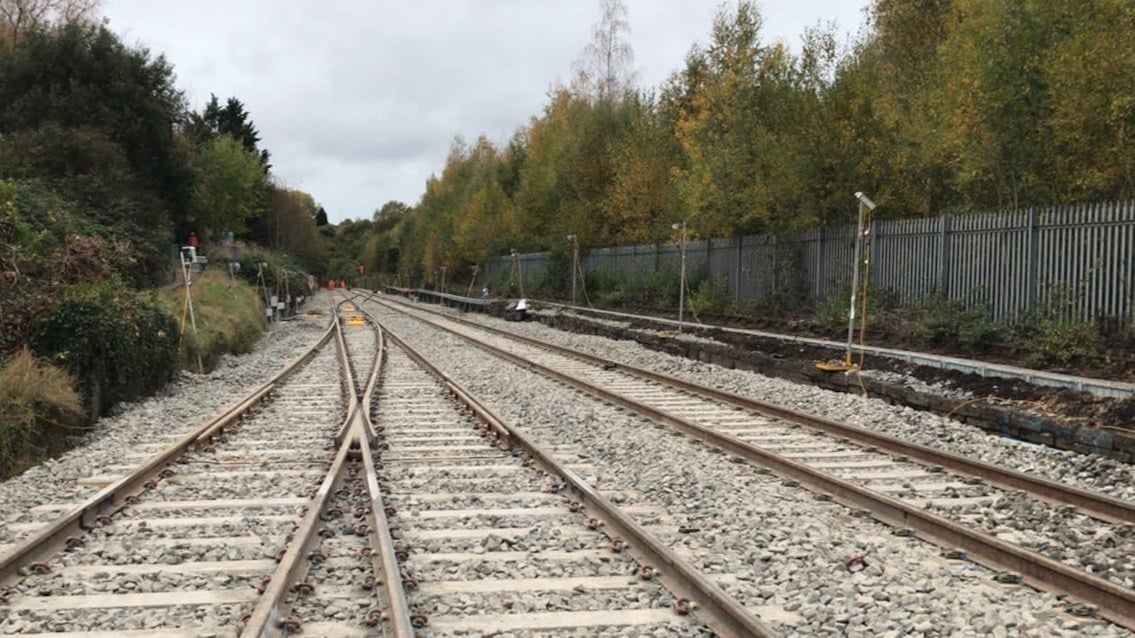 Image showing an example of new trackwork installed by Network Rail