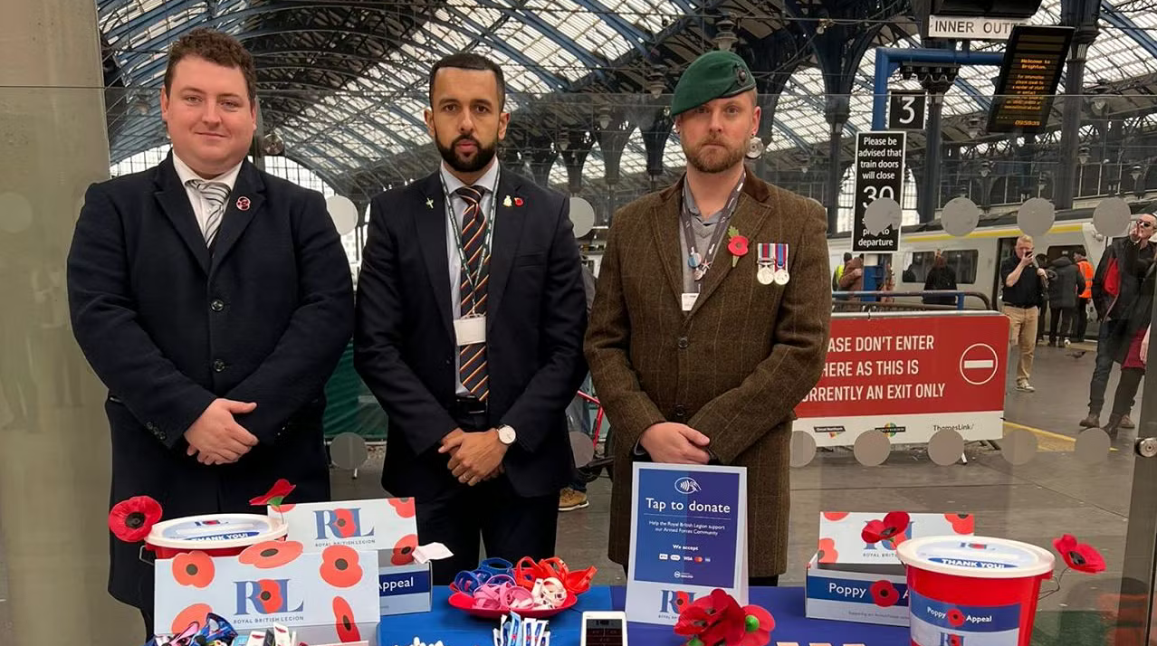 GTR Veterans Lead Station Collections for Poppy Appeal and Honour the Fallen