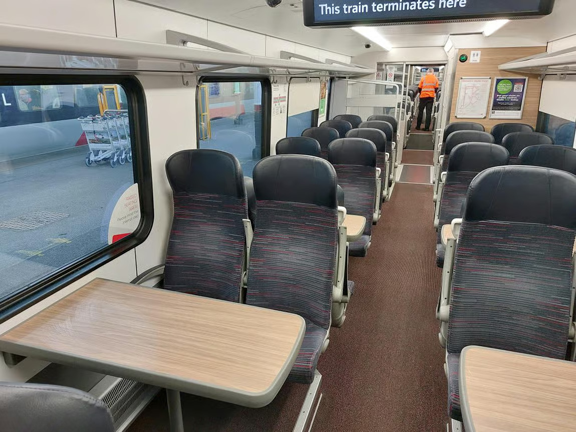 Greater Anglia Finishes Stansted Express Table Installation Ahead of Schedule