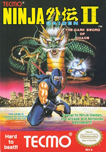 Cover art for the Nintendo Entertainment System game Ninja Gaiden II: The Dark Sword of Chaos