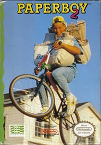 Cover art for the Nintendo Entertainment System game Paperboy 2