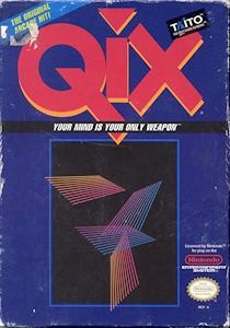 Cover art for the Nintendo Entertainment System game Qix