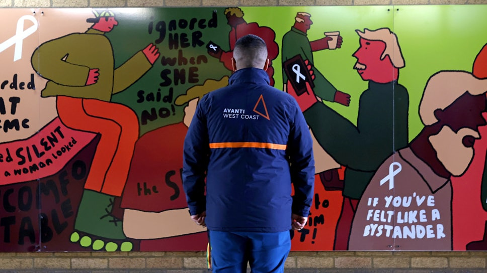 Avanti West Coast Backs Campaign with Powerful Platform Mural