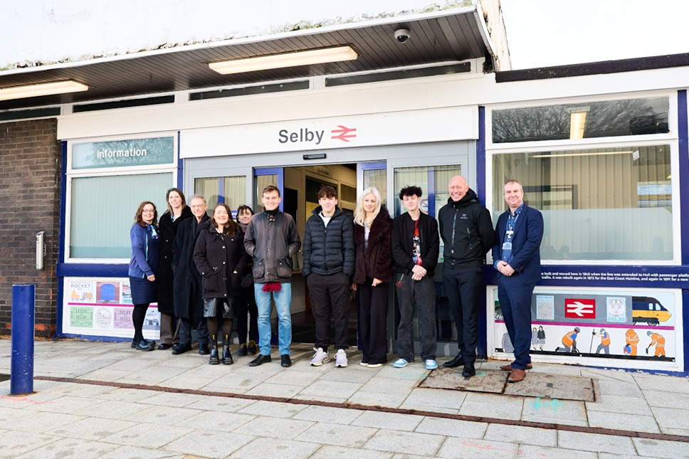 Selby Station brightened by student artwork for Railway 200