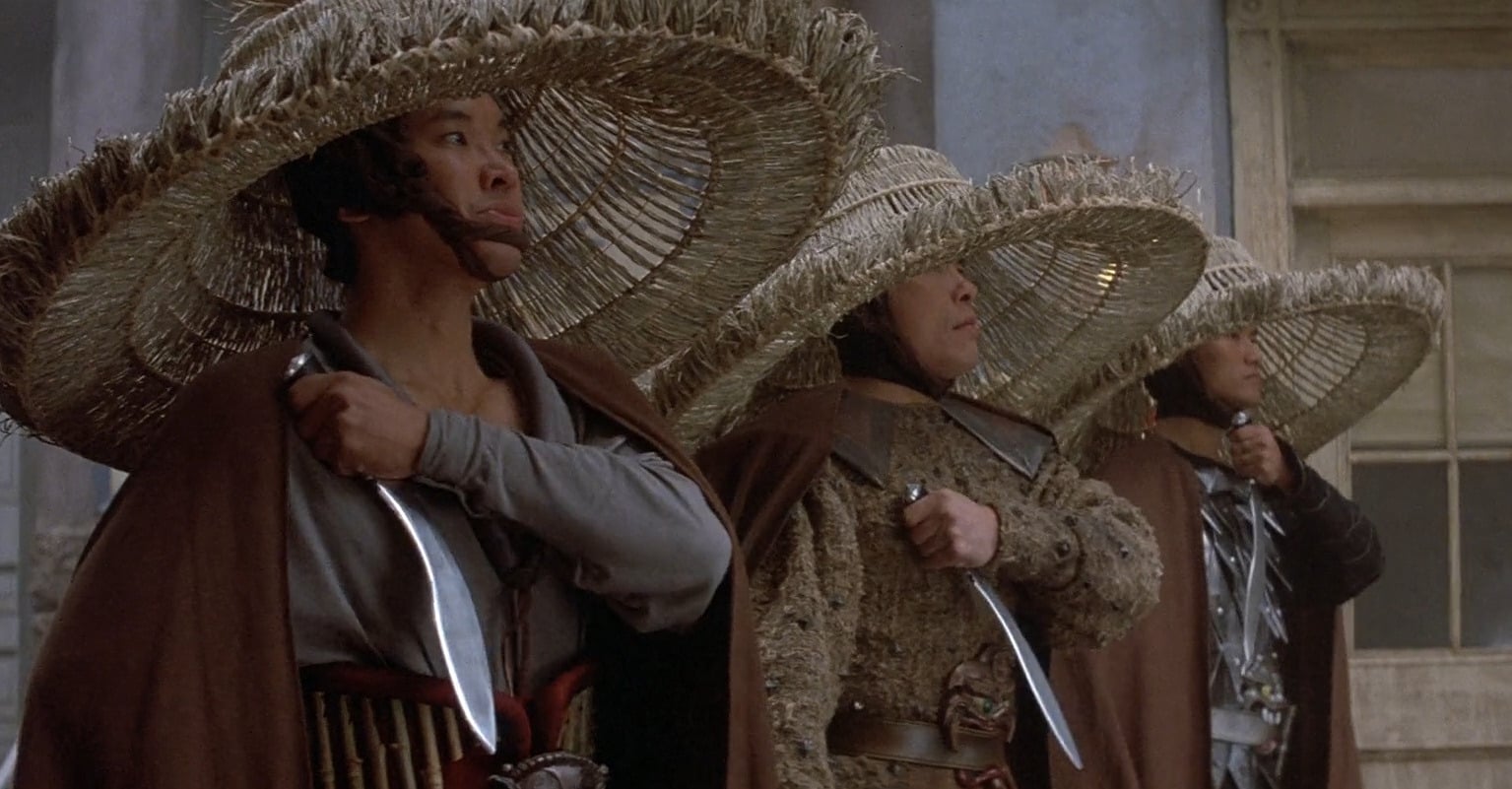 Image shows the three elemental warriorsâThunder, Lightning, and Rainâpoised to attack, each displaying their distinct powers in a dramatic, action-filled stance