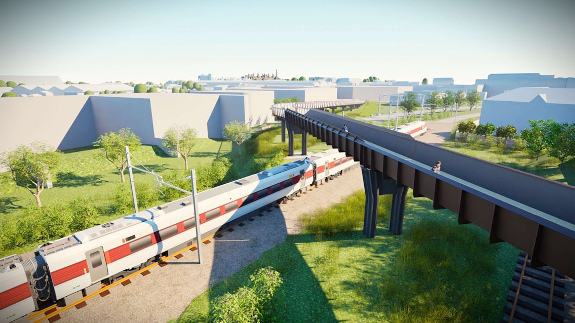New pedestrian and cycle bridge proposed to transform access into York Central