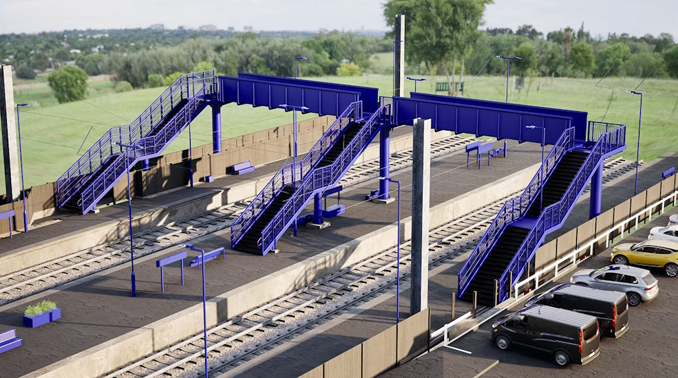 Harlington Station Footbridge Installation Closes Car Park Over Christmas