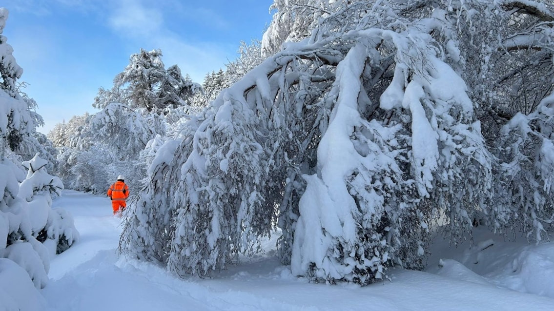 Network Rail snowploughs continue to tackle heavy snow across northern Scotland