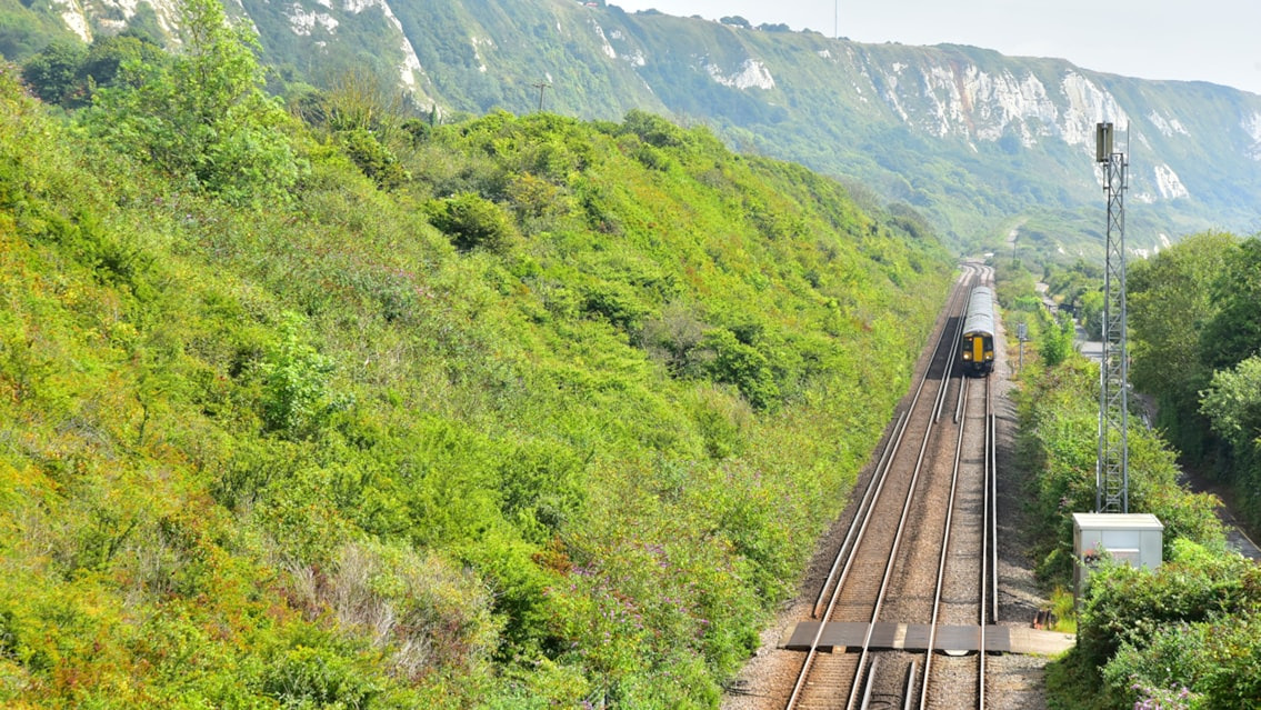 Railway remains open as sea defences strengthened along Folkestone coastline