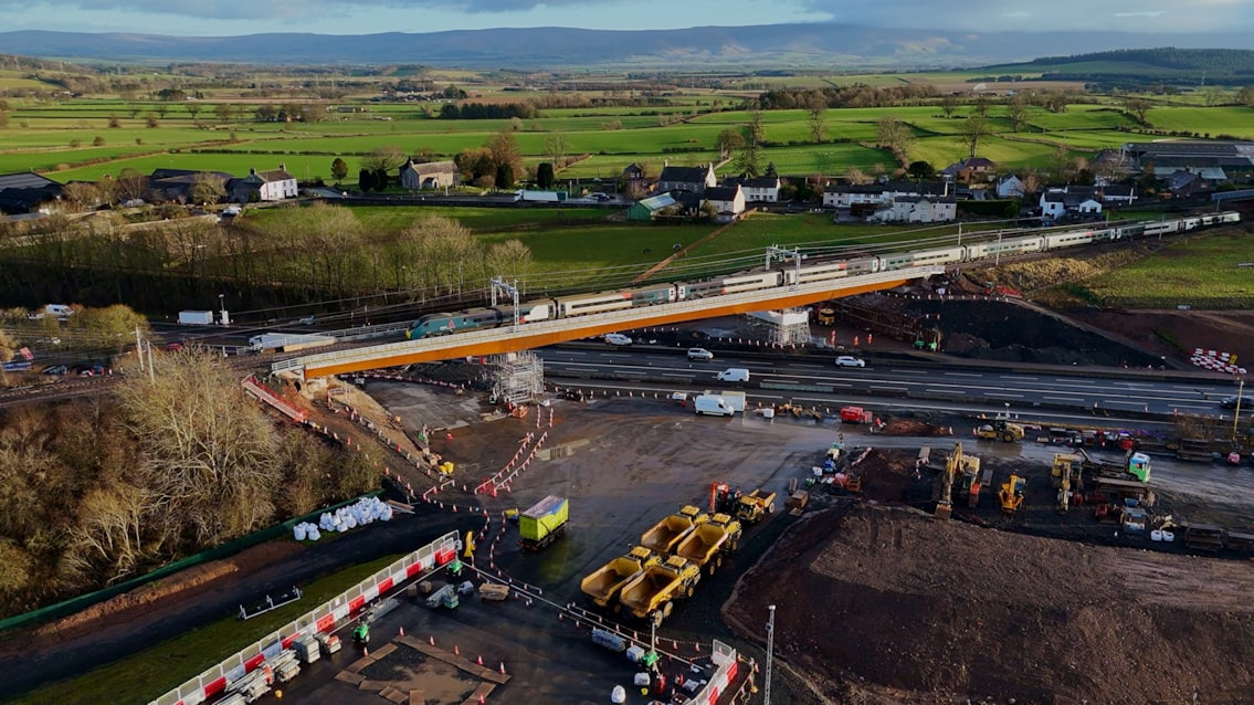 Trains return as &Acirc;&pound;60m M6 bridge project is completed on WCML
