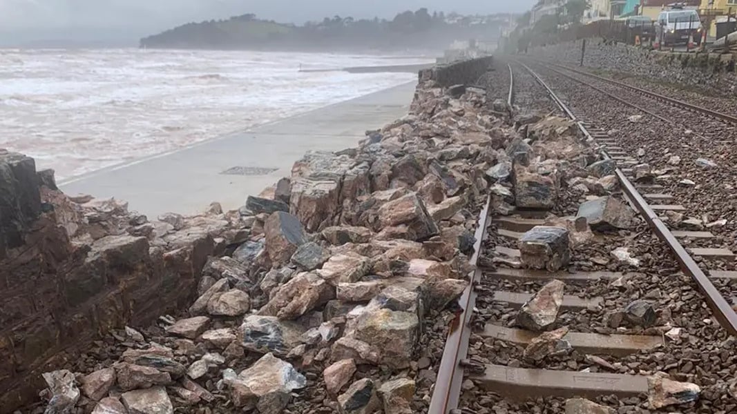 Sea Wall Collapse Forces Ongoing Closure of Only Rail Route to South-West