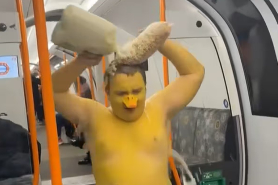 Man Dressed as Duck Causes ubway Train to be Taken Out of Service
