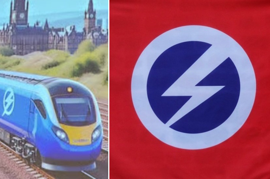 Embarrassment for ScotRail after train mock-up sparks fascist logo claims