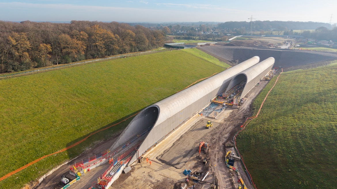 Chiltern Tunnel milestone reached with completion of HS2&acirc;s northern porous portals