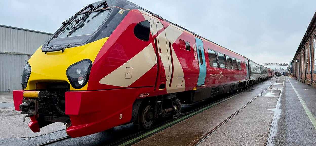 Alstom unveils first modernised CrossCountry Voyager train at historic Derby works