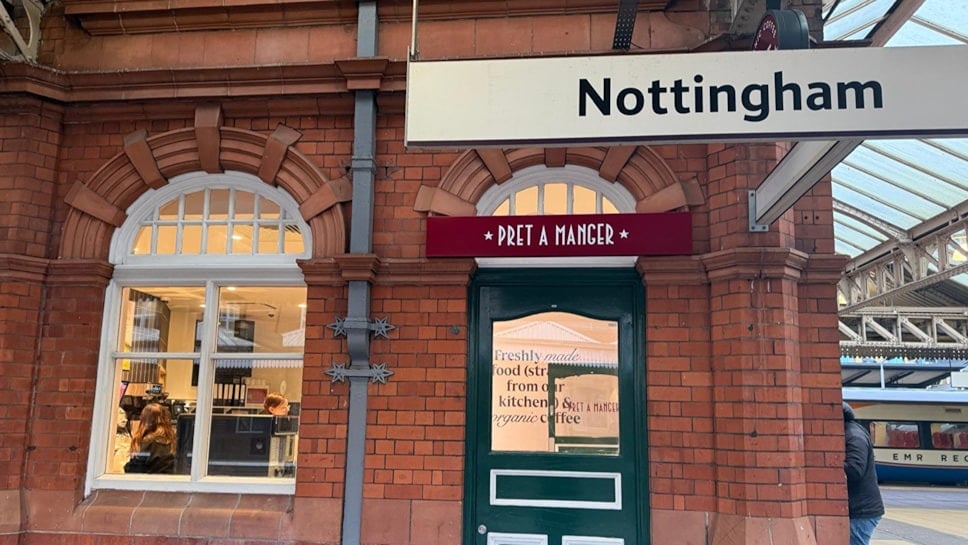 Pret A Manger Opens Second Outlet at Nottingham Station