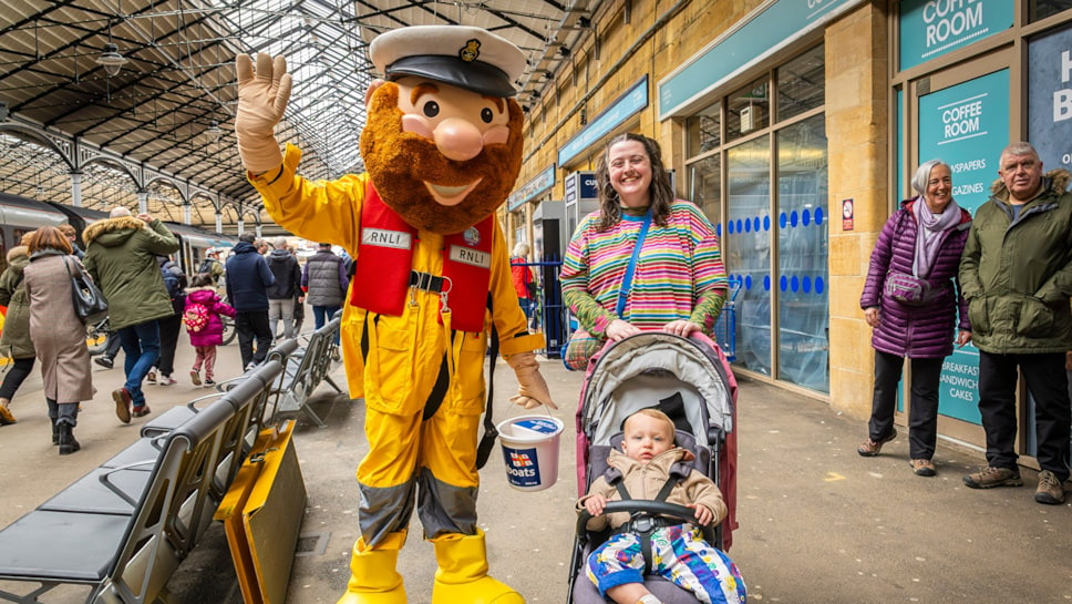Scarborough station fundraiser brings rail and lifeboat teams together