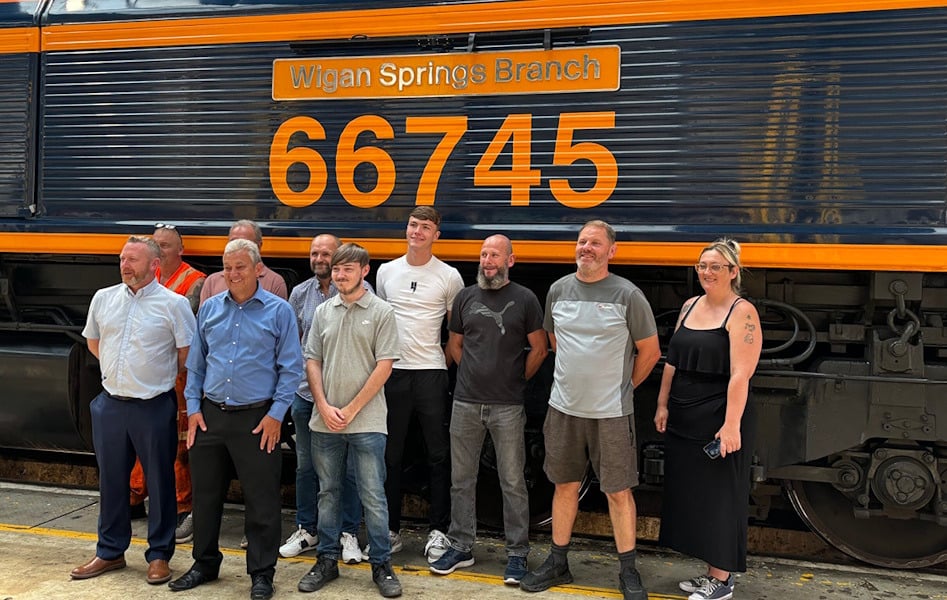 GB Railfreight Names Locomotive 66745 After Wigan Springs Branch Depot