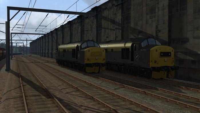 Image showing screenshot of the free Dutch repaint of the Class 37 locomotive included with the Edinburgh-Glasgow Route Add-On DLC