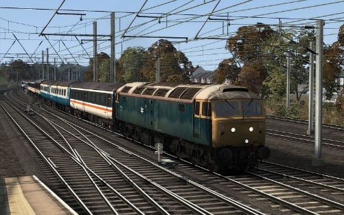 Image showing screenshot of a free repaint of the Class 47 locomotive included with the West Coast Main Line Over Shap Route Add-On DLC