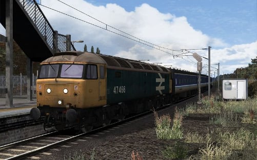 Image showing screenshot of a free repaint of the Class 47 locomotive included with the West Coast Main Line Over Shap Route Add-On DLC