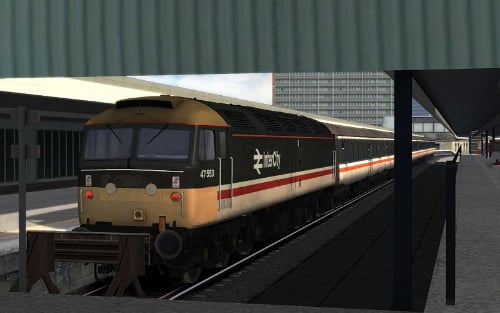 Image showing screenshot of a free repaint of the Class 47 locomotive included with the West Coast Main Line Over Shap Route Add-On DLC