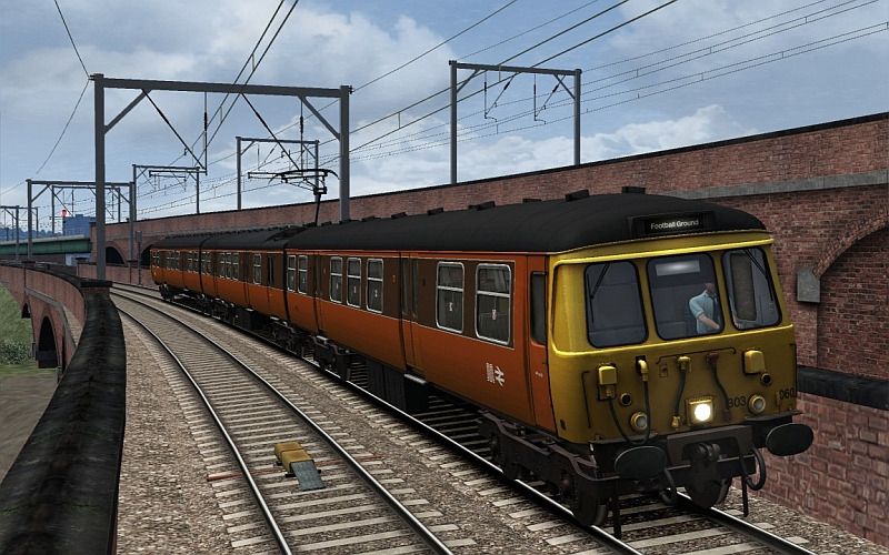 Image showing a free repaint of the Class 303 EMU in GMPTE Orange livery
