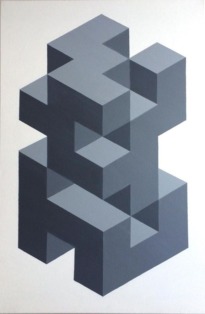 original geometric canvas art painting by dominic joyce 1