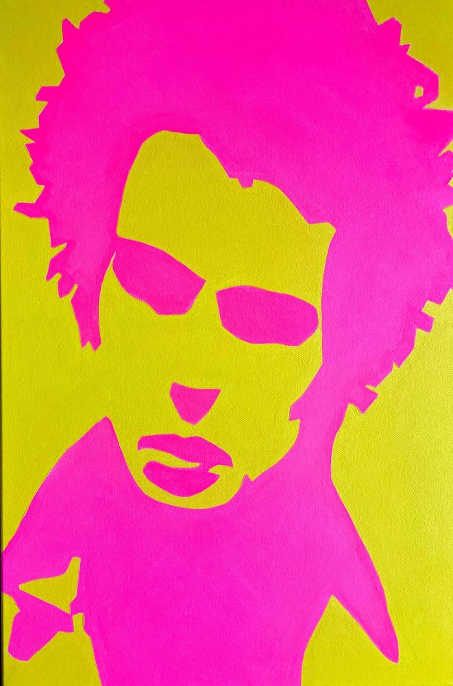 Sid Vicious Sex Pistols Original Pop Art Canvas Painting