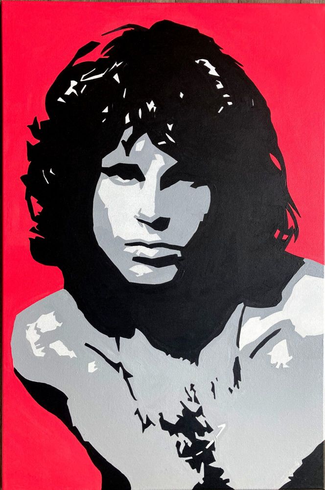 Jim Morrison The Doors Original Pop Art Canvas Painting