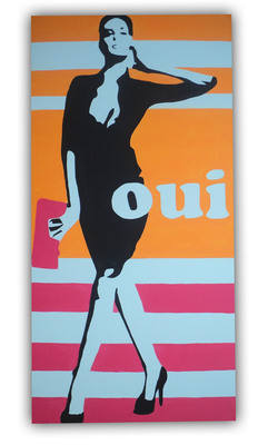 Oui - By Dominic Joyce Original Canvas Painting SOLD