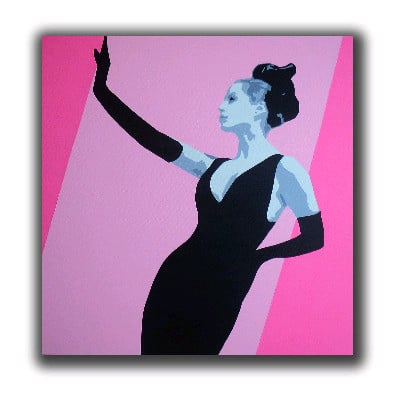 V Model by Dominic Joyce Original Canvas Painting
