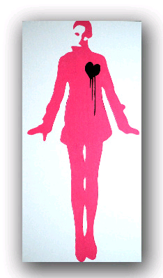 Black Heart by Dominic Joyce Original Canvas Painting SOLD