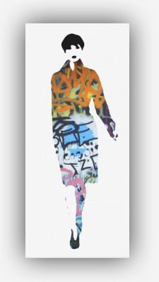 Title: Graffiti Catwalk Model #1 by Dominic Joyce