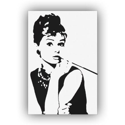 audrey hepburn pop art canvas print 1