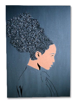 Hair Splash! by Dominic Joyce Original Canvas Painting
