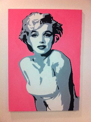 Marilyn Monroe Pop Art painting by Dominic Joyce Original Canvas Painting SOLD
