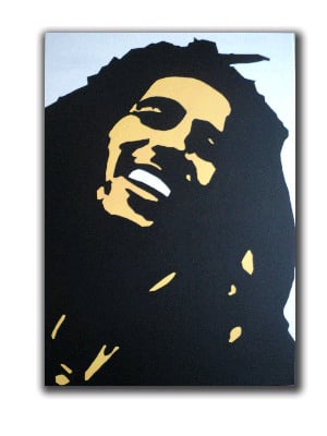 Bob Marley - Original Pop Art Canvas Painting - by Dominic Joyce
