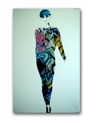 Title: Graffiti Catwalk Model #3 by Dominic Joyce