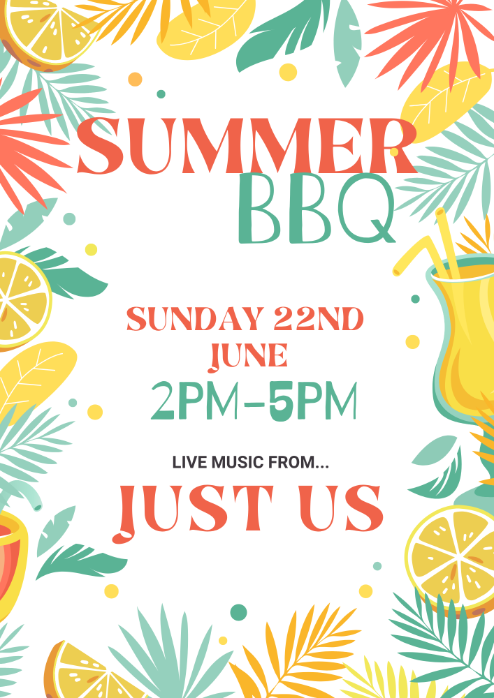 Green and Yellow Illustrative Summer Beach Party Poster (1)