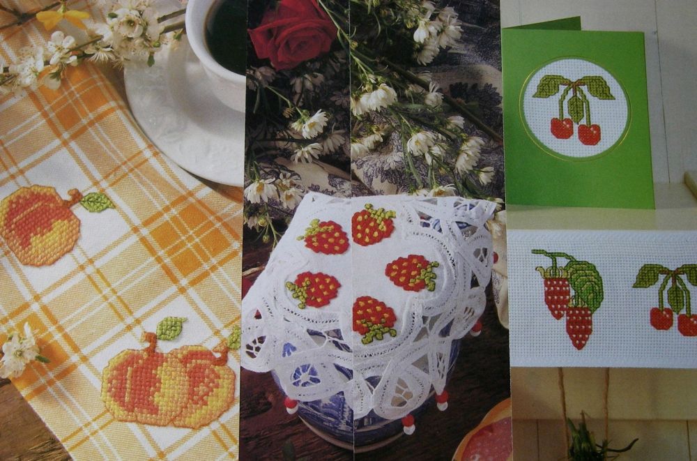 Summer Fruits Jam Jar Lacies ~ Five Cross Stitch Charts