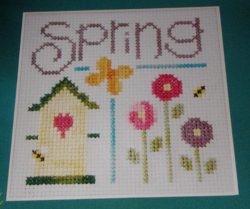 Lizzie*Kate: Spring Sampler with Birdhouse ~ Cross Stitch Chart