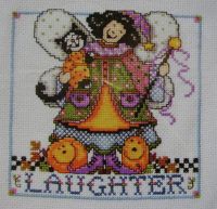 Laughter, Home, Joy Angels ~ Three Cross Stitch Charts