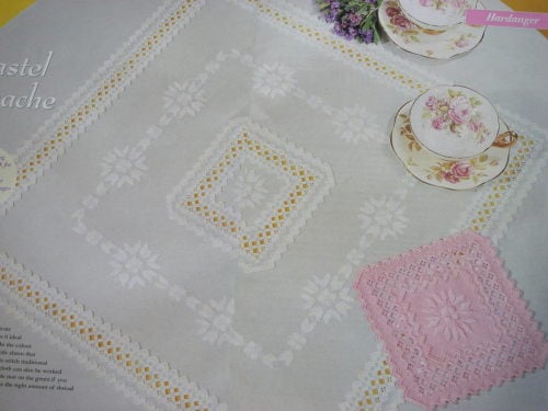 Caron Hardanger Tablecloth and Mat ~ Hardanger Pattern